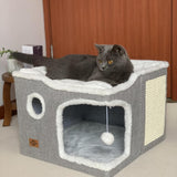 Cueva para Gatos, Marca Desconocida, con Alfombrilla Suave, Modelo 1