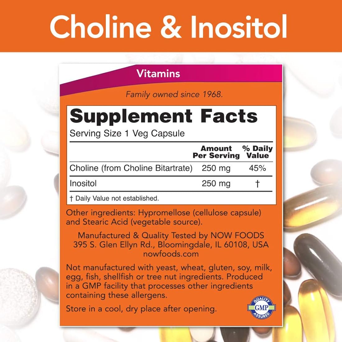 Suplemento Colina e inositol 0.017 oz