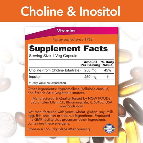 Suplemento Colina e inositol 0.017 oz