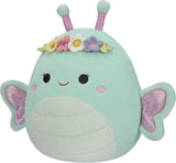 Peluche Squishmallows 8 Reina Mariposa con Corona de Flores