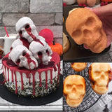 Moldes de silicona HUAKENER para pasteles de calavera grandes