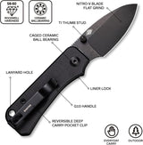 Cuchillo plegable de bolsillo para EDC con abridor de pernos