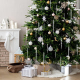 24 Pzs Adornos Cristales Árbol Navidad - Decoración Colgante