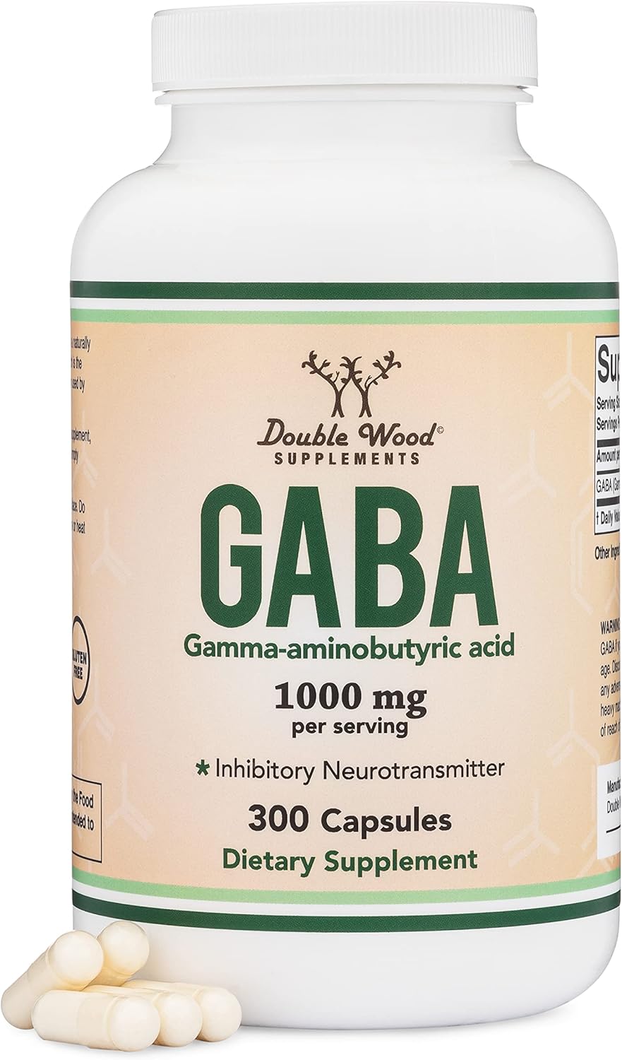 Suplemento GABA 300 cápsulas promueve la calma