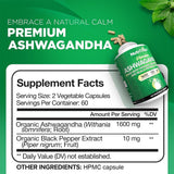 Nutrivein Cápsulas de Ashwagandha 1600mg con Pimienta Negra