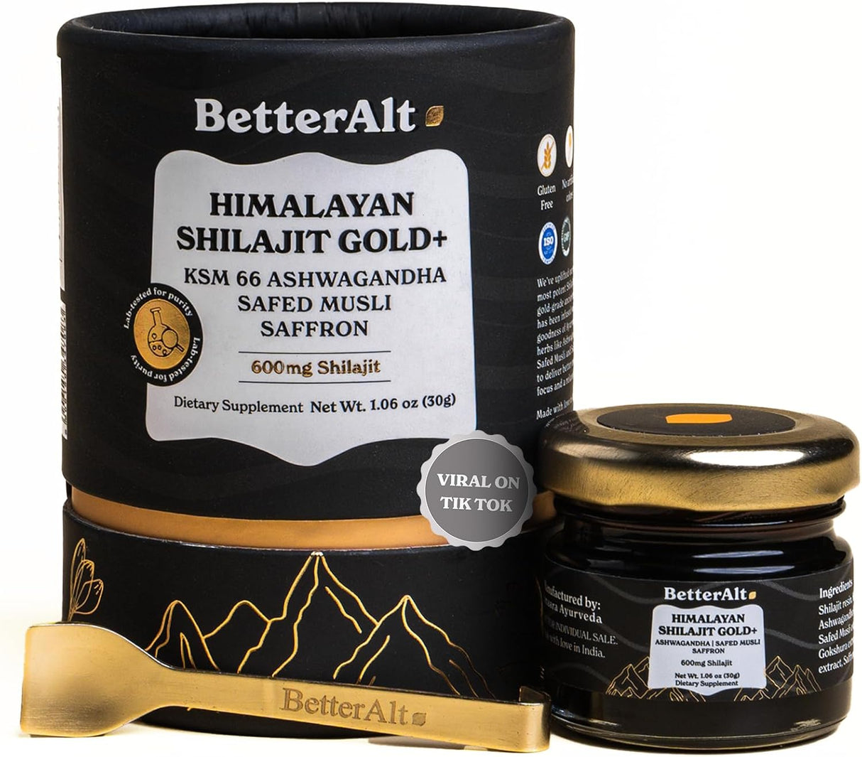 Pure Himalayan Shilajit Gold+ | Mejora recuperación y fuerza | 30g, Lab probado