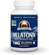Lozenges de Melatonina 1 mg - Source Naturals - 300 Unidades