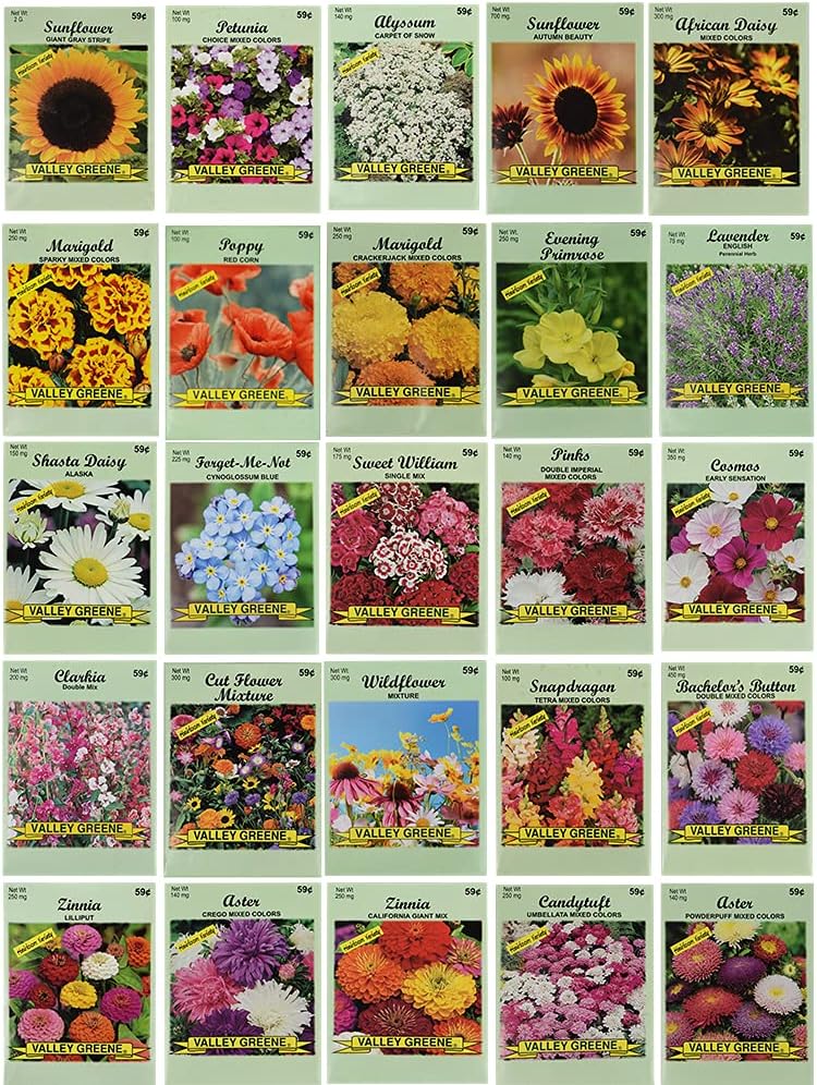 Paquete de 25 Semillas de Flores - Variedades Variadas - EE. UU.
