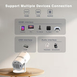 Proyector Mini PANSEBA 270° Ajustable, WiFi 6, Bluetooth