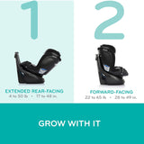 Asiento giratorio 2 en 1 para automóvil con funda Evenflo