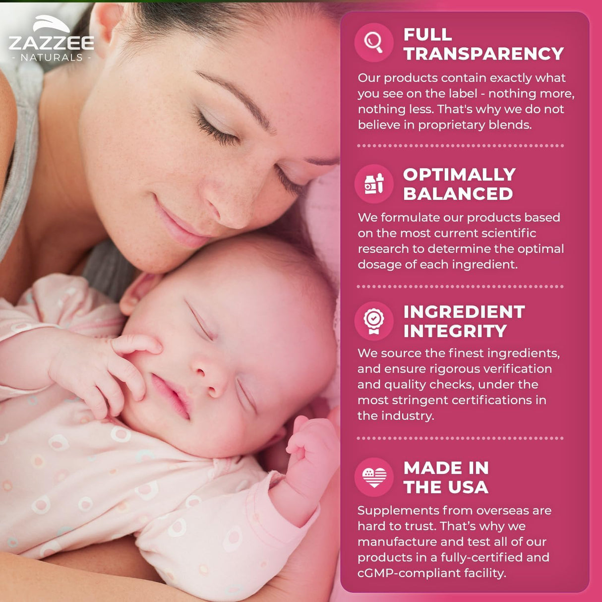 Zazzee Inositol + D-Chiro + Folate + D3 Vegan 30 días