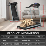 Cinta de Correr FYC Plegable 2.5HP con Sensor de Pulso