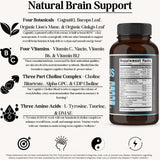 Suplemento Nootrópico Focus 14-en-1 con Lions Mane y Alpha GPC