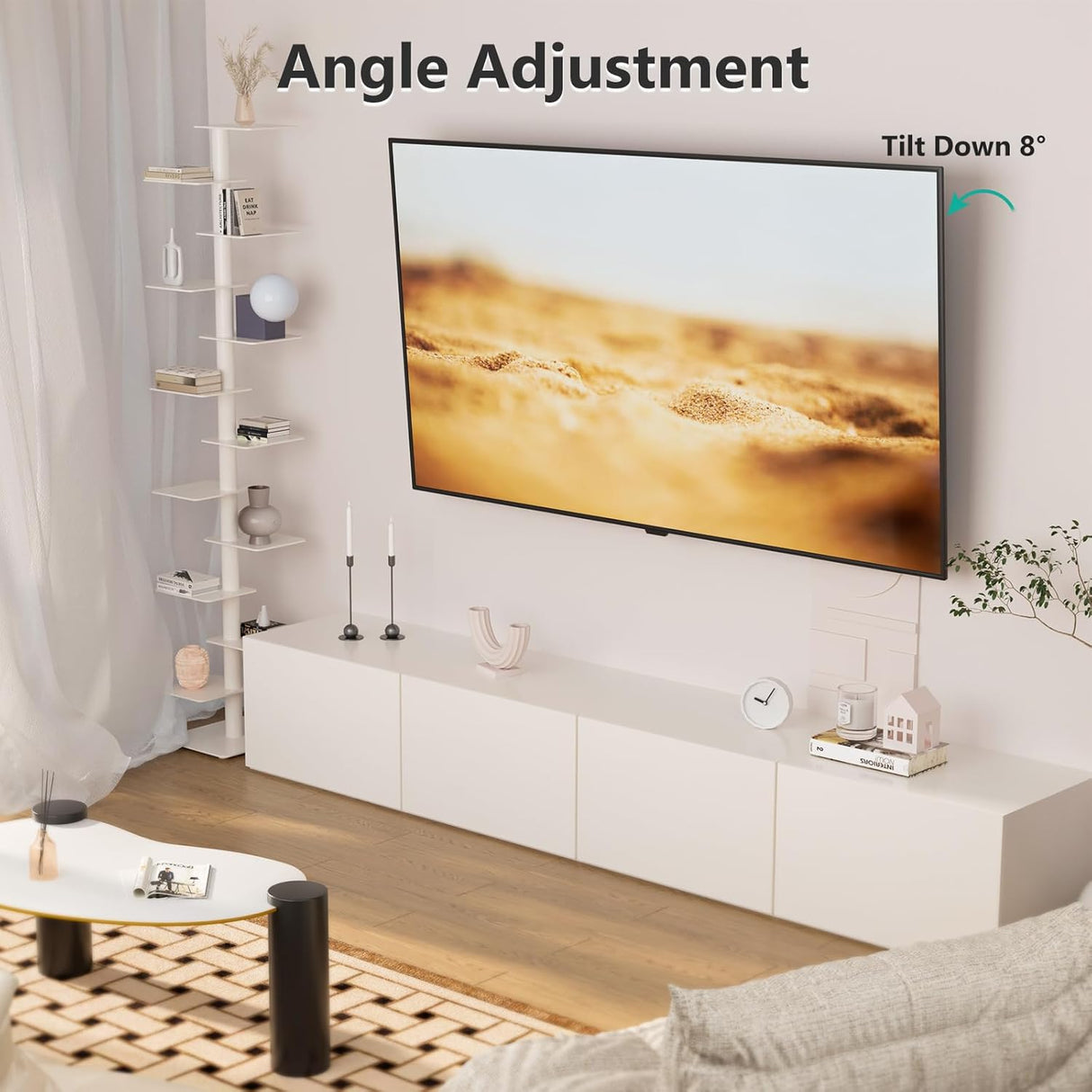 Soporte de pared inclinable parae pantalla plana LED LCD