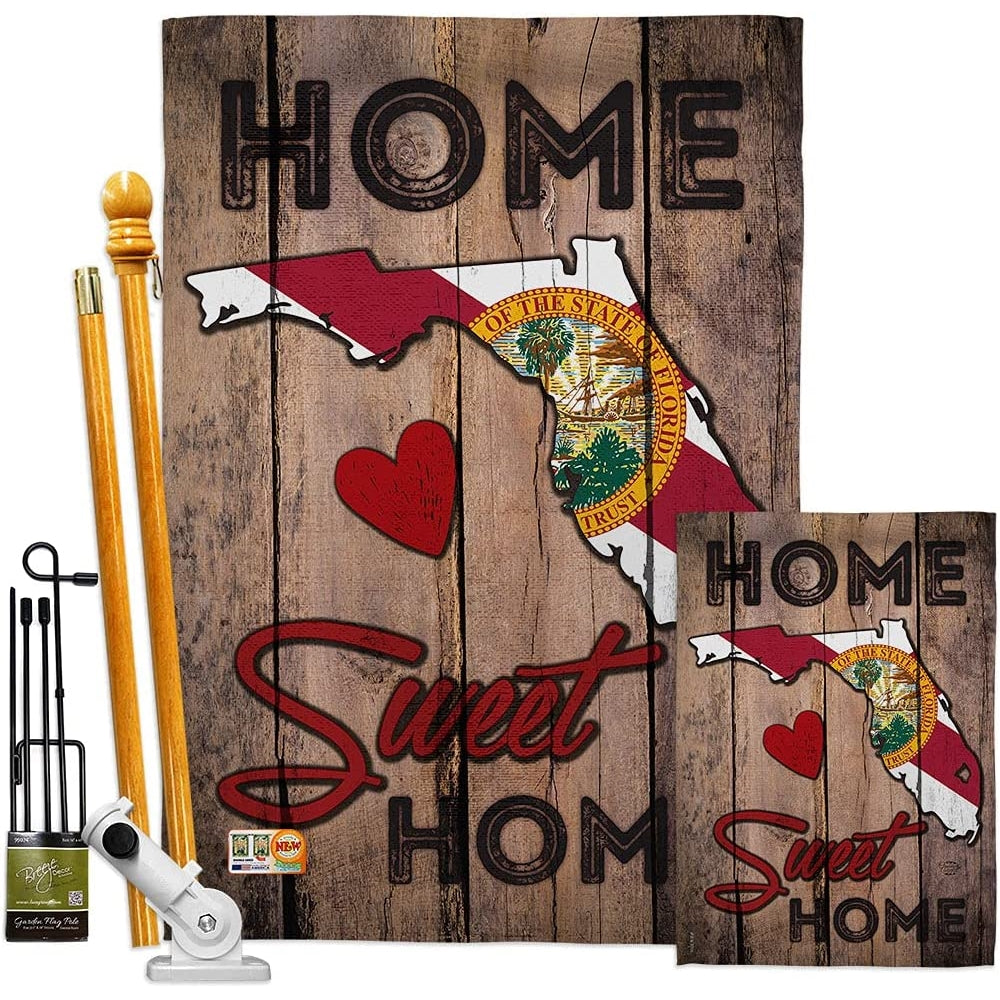 Bandera Home Sweet Home Americana  de doble cara