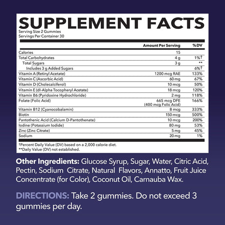Gomitas multivitamínicas para todos, con vitaminas y minerales