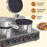 Máquina Waffle Doble Cabeza 110V 2600W Acero Inoxidable