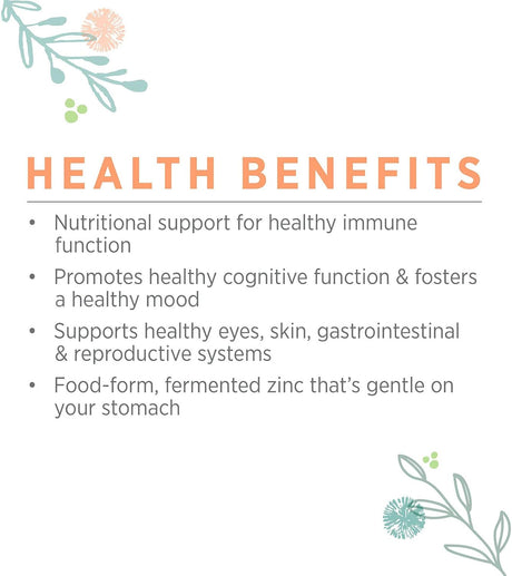 Suplementos Complejo de zinc  60 cápsulas  orgánicos Vegano