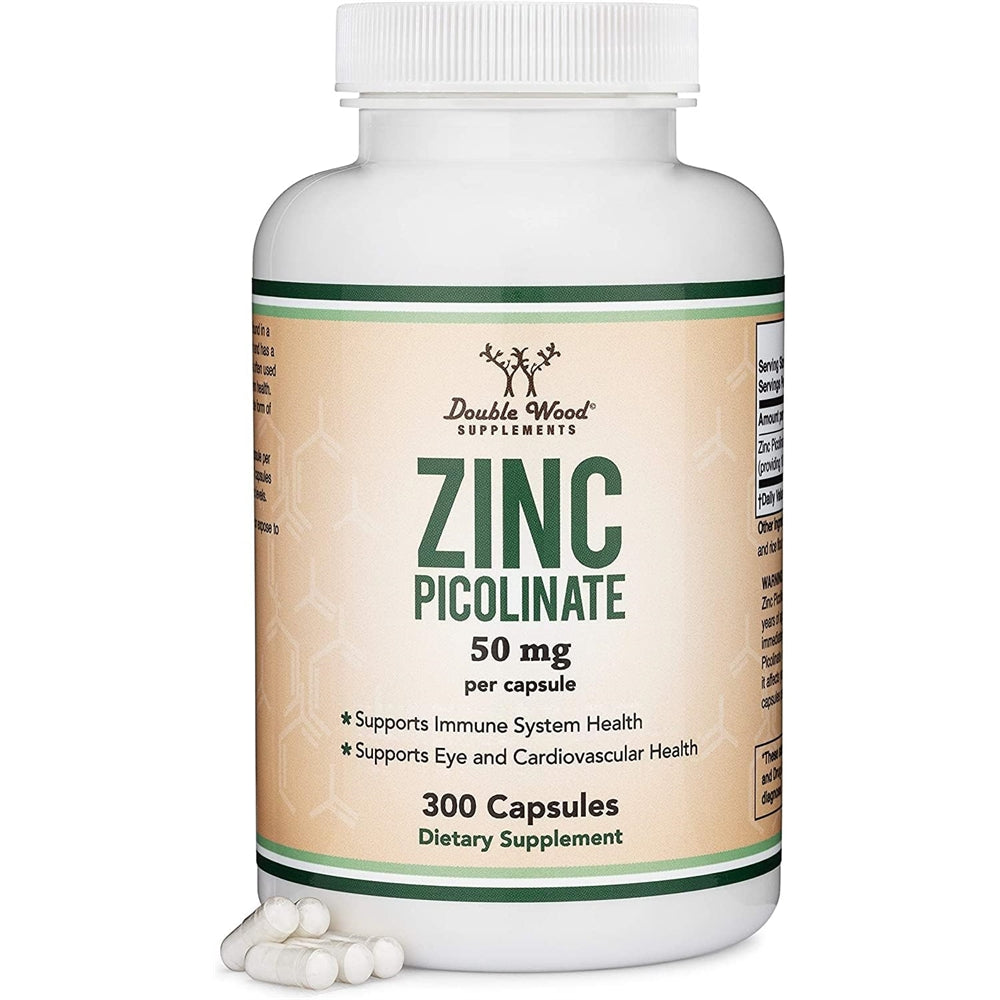 Suplemento Picolinato de zinc, 50 mg, 300 cápsulas