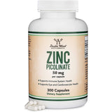 Suplemento Picolinato de zinc, 50 mg, 300 cápsulas