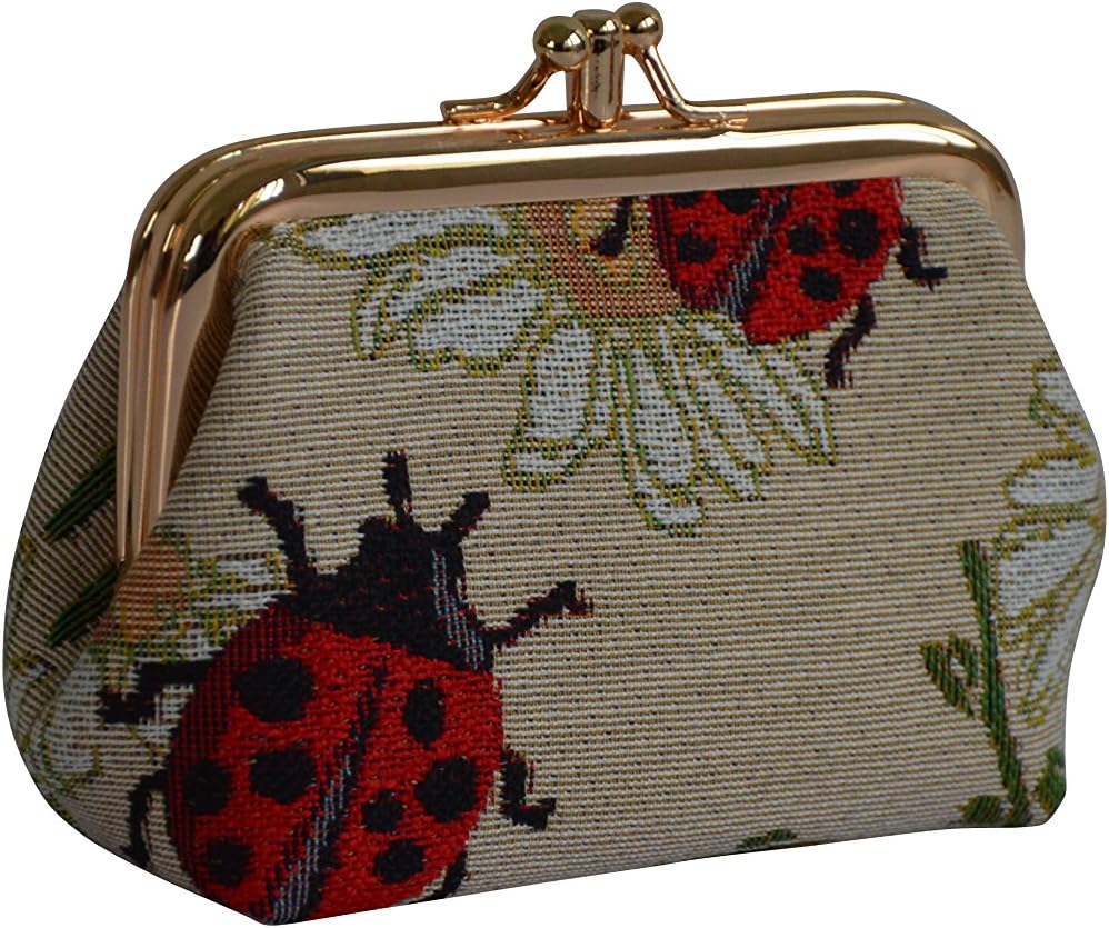 Bolso de mano Signare con estampado de flores y mariquitas