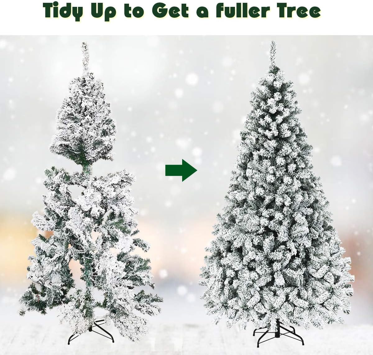 Árbol de Navidad Artificial Nightcore 7.5FT, 450 Luces LED