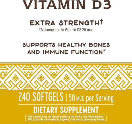 Suplemento Nature's Way, D3 2000 IU  vitaminas 240 unidades