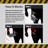 Monedero Shacke Hidden Travel Belt con bloqueador RFID