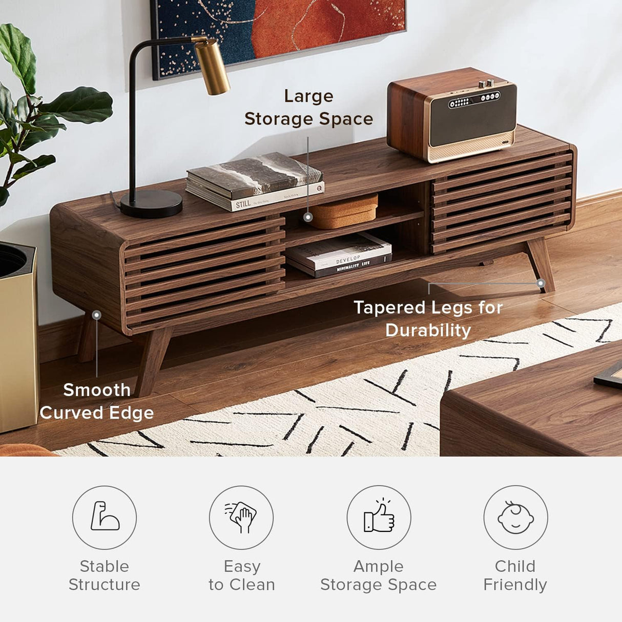 Mopio Soporte para TV, moderno, 59 para TVs de 55-65