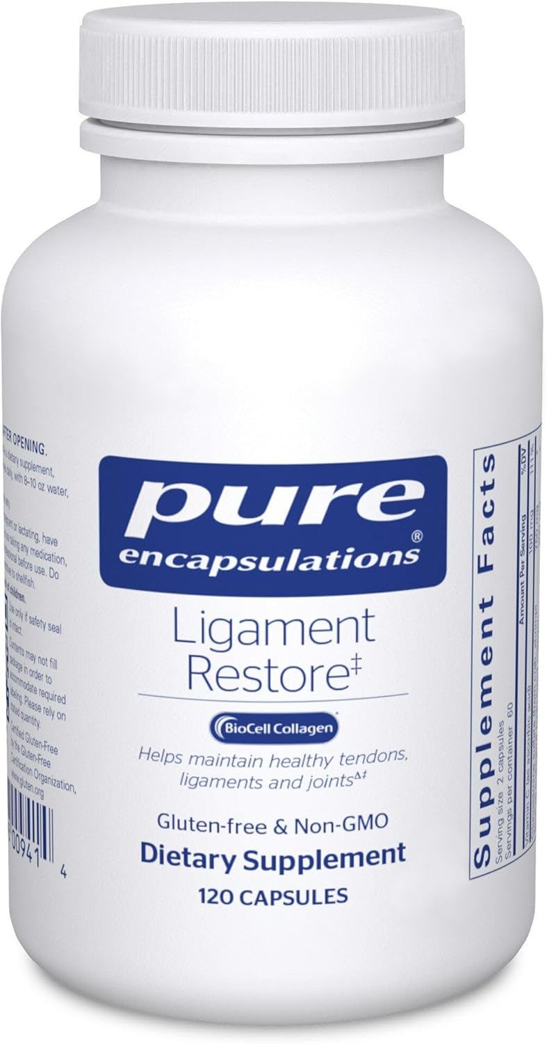 Suplemento Ligament Restore Pure Encapsulations 120 Cápsulas