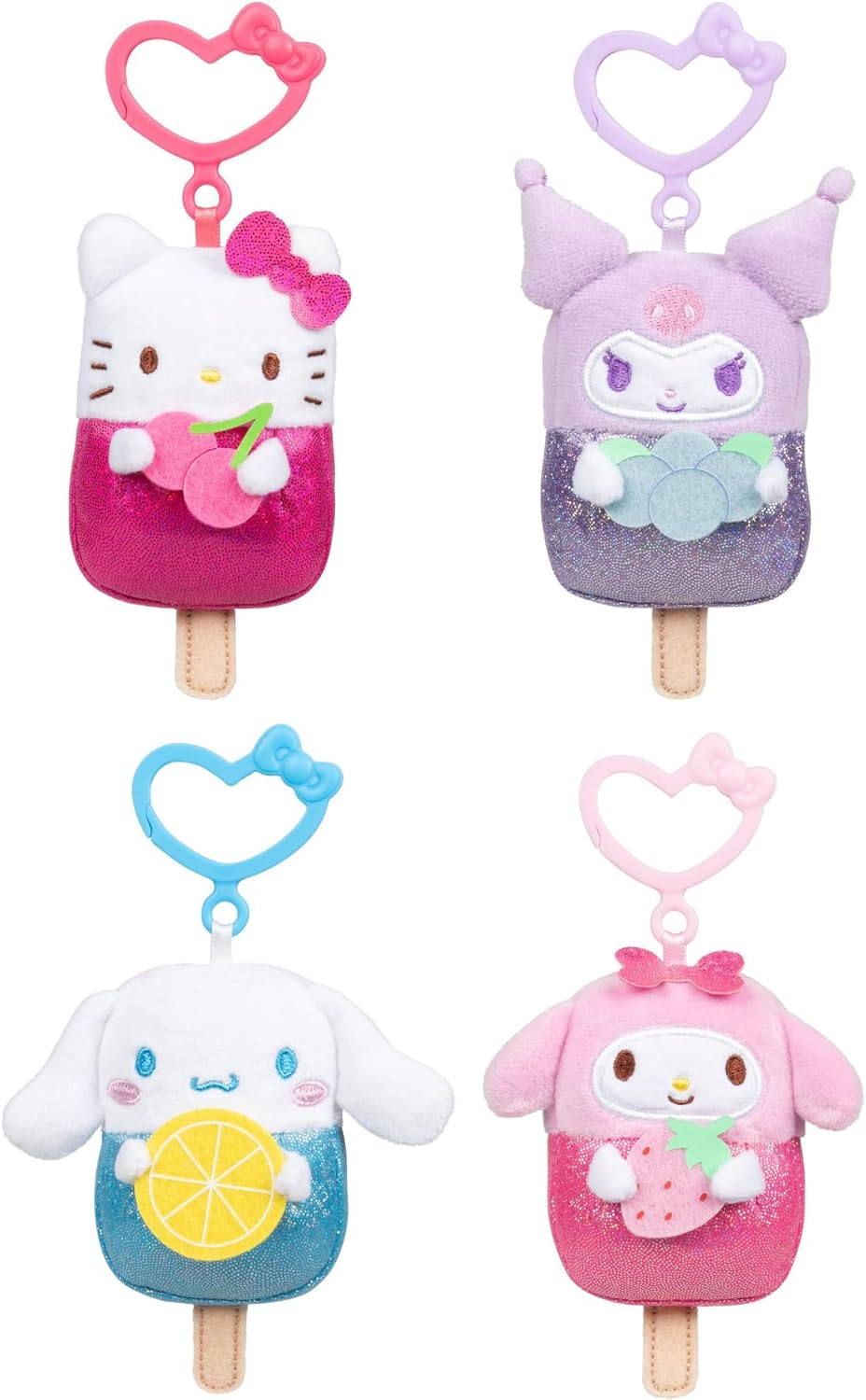 Peluche Clip-On Hello Kitty y Amigos 4-Pack - Sanrio Jazwares