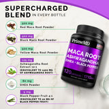 Cápsulas de Maca Orgánica y Ashwagandha - 1710mg - 120 Cápsulas
