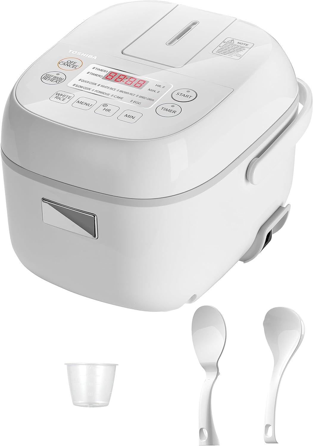 Olla arrocera Toshiba 3 tazas, cocción fácil y temporizador