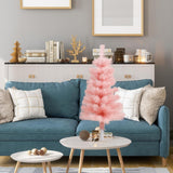 Árbol de Navidad Artificial de Mesa, Plegable con Soporte Metálico