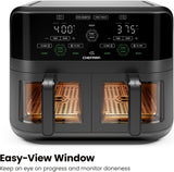 Freidora de aire de 6qt, CHEFMAN, 2 cestos, digital, doble