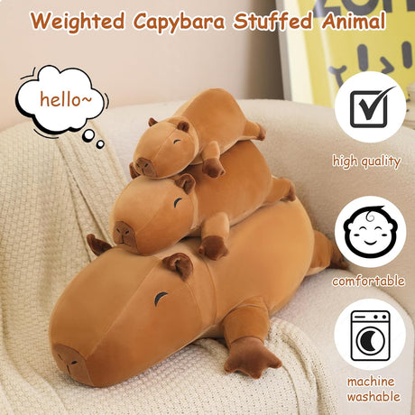 Peluche Capybara Pesado SQEQE, Suave, 9.8 Pulgadas, 0.8 lbs