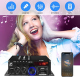 Amplificador de Audio 400W Bluetooth 5.0, Modelo AK-380