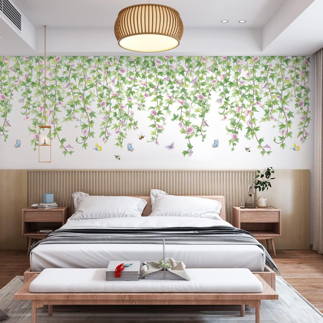 Vinilos Decorativos Flores y Mariposas - 2 PCS Murales DIY