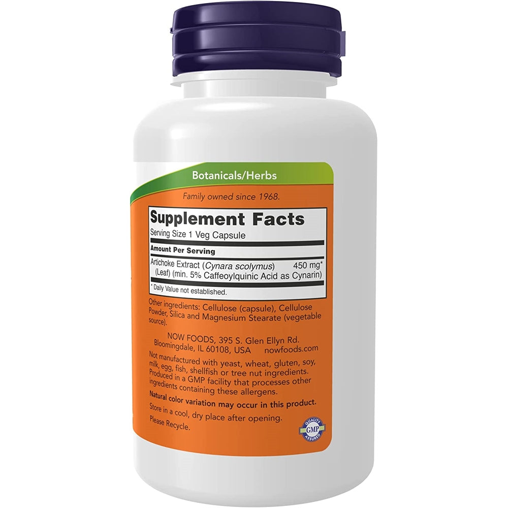 Suplemento Extracto de alcachofa 450 mg s vegetales  90 cap