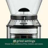 Molino de café eléctrico, Cuisinart, 18 posiciones, DBM-8P1