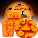 Molde de Silicona Para Muffins Halloween, 3 Pcs, Calavera, Fantasma