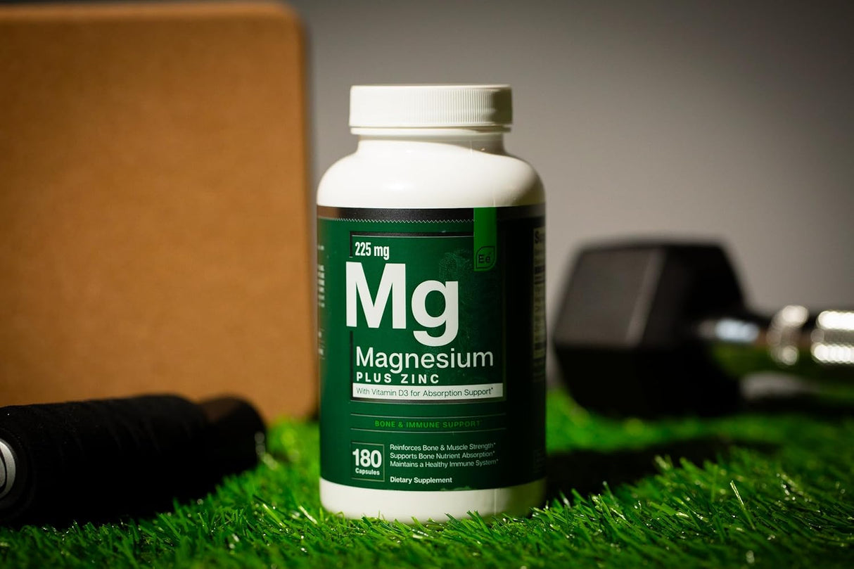 Magnesium & Zinc con D3 para Sueño, Inmunidad y Huesos - 3 Meses