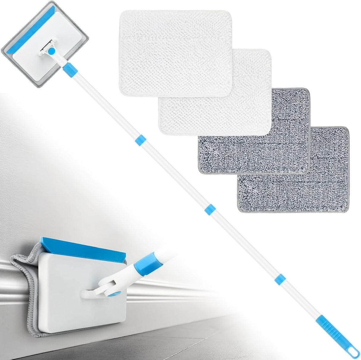 Herramienta limpiadora de pared con mango extensible
