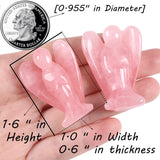 Cristales de ángel de cuarzo rosa, piedras curativas estatua