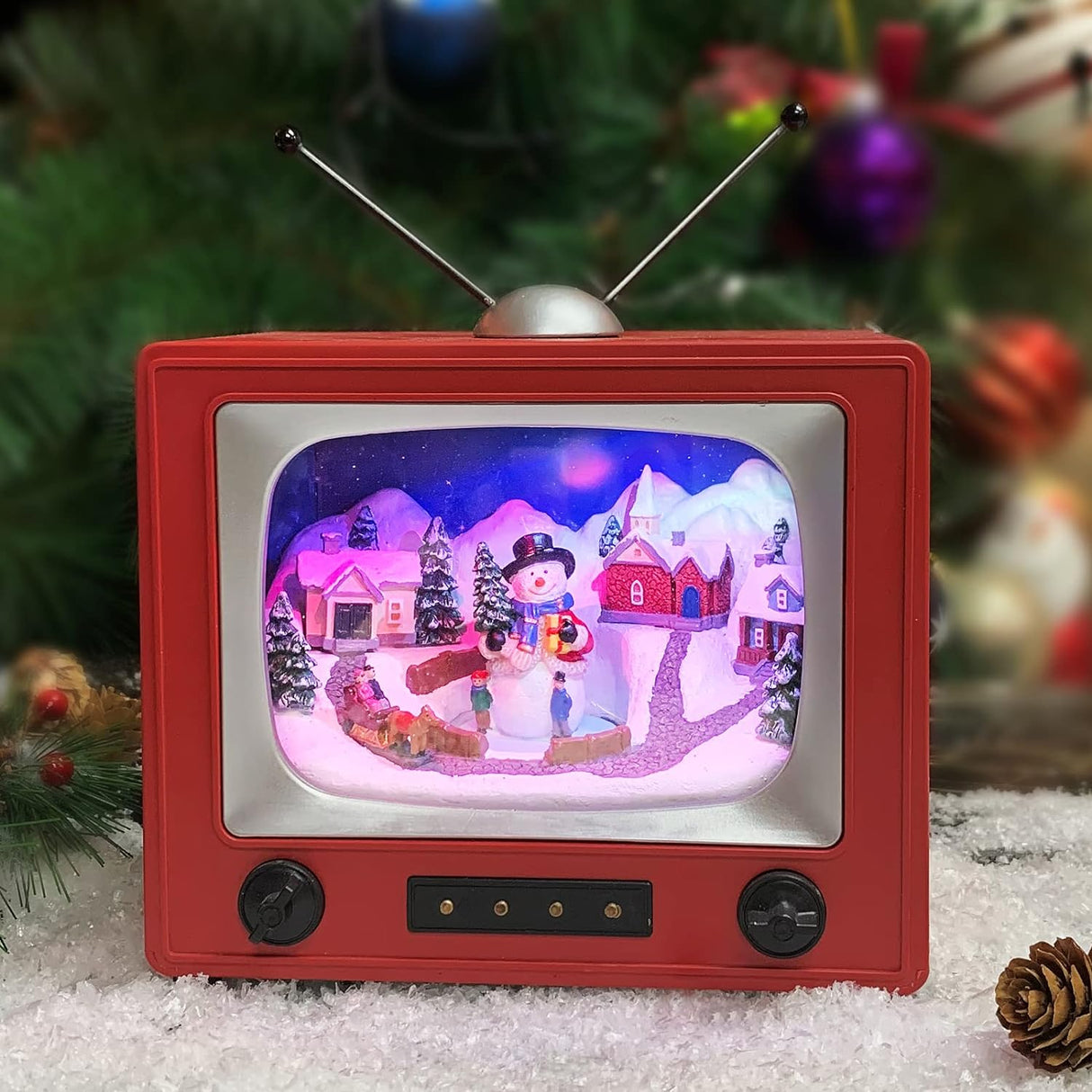 Televisor Retro 6 MOMENTS IN TIME con Música y Luz LED, Animado