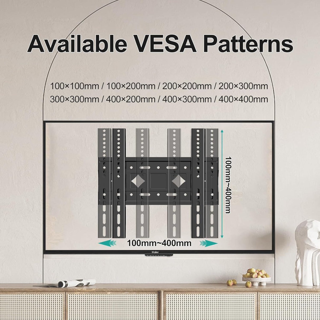 Soporte de Pared para TV, Compatible 32-68 hasta 99lbs, VESA 400