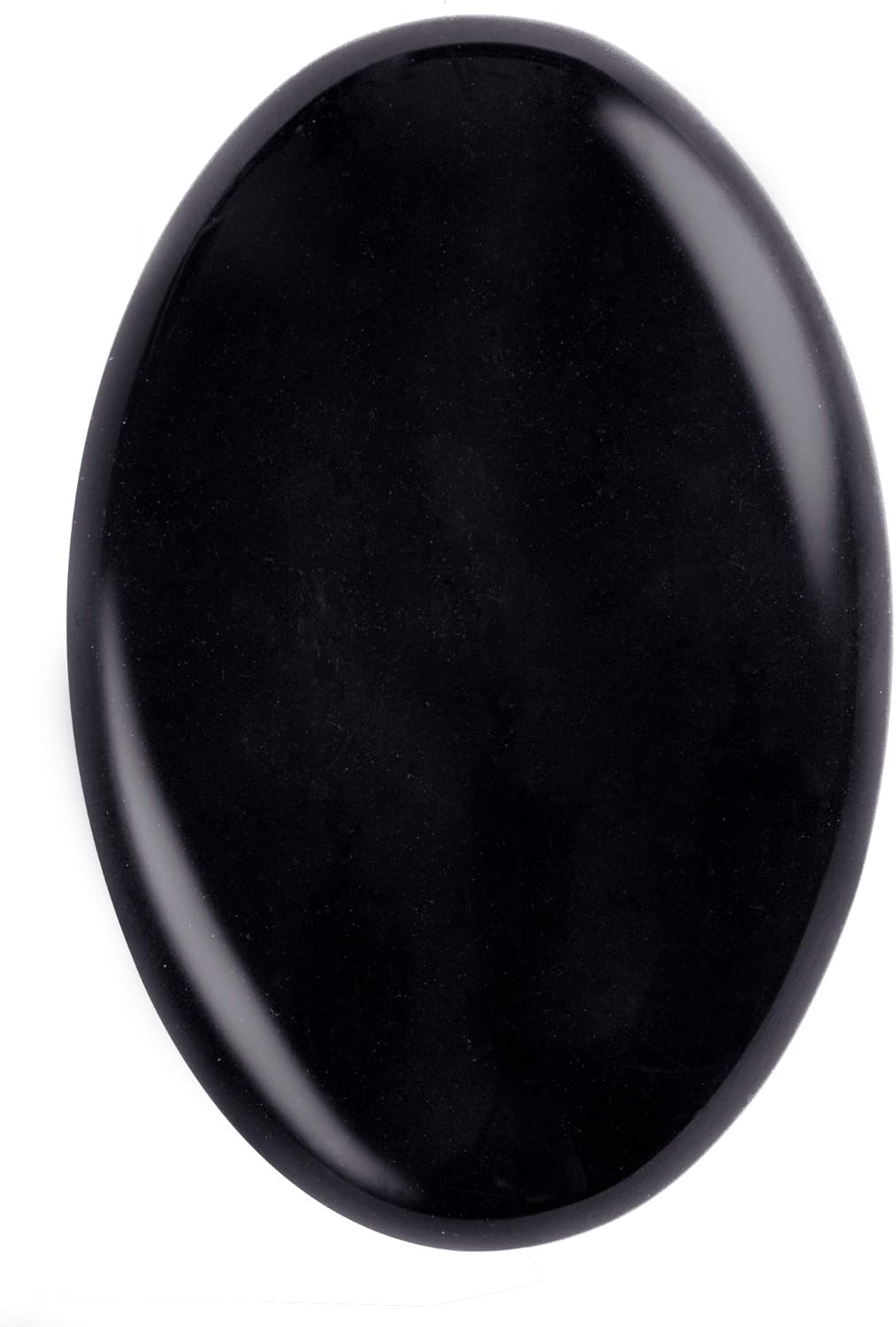 Piedra de Palma de Obsidiana Negra - Cristal Sanador Ovalado