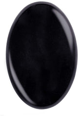 Piedra de Palma de Obsidiana Negra - Cristal Sanador Ovalado