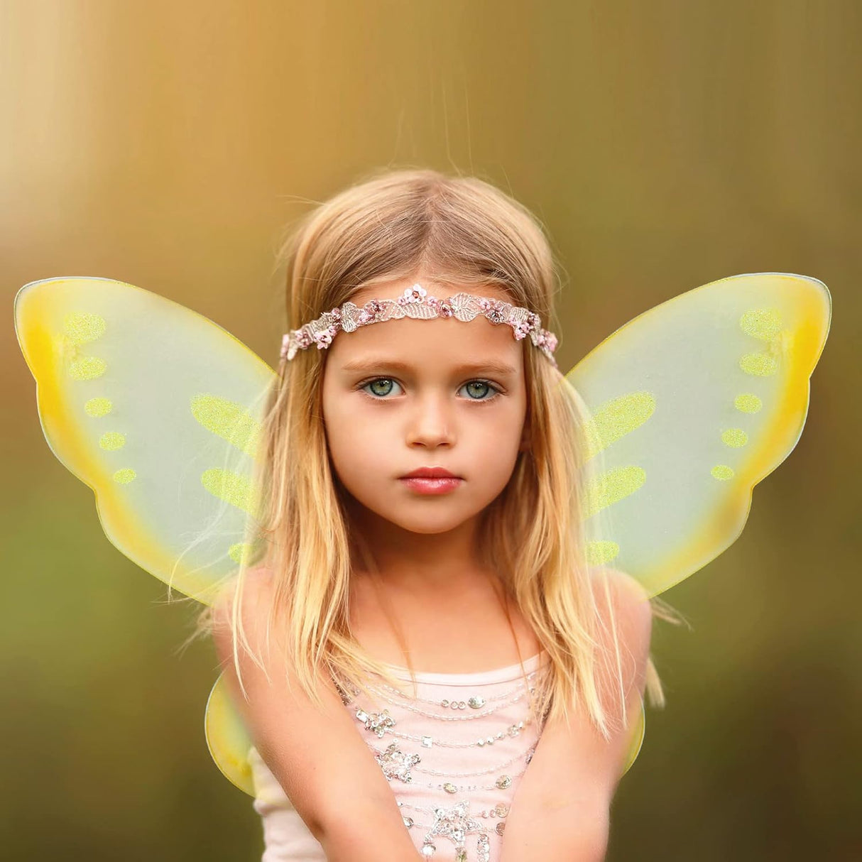 Disfraces de Alas de hada de mariposa amarillo talla únnica