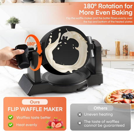 Máquina de Waffles 1400W, Doble, Antiadherente, Modelo 8S
